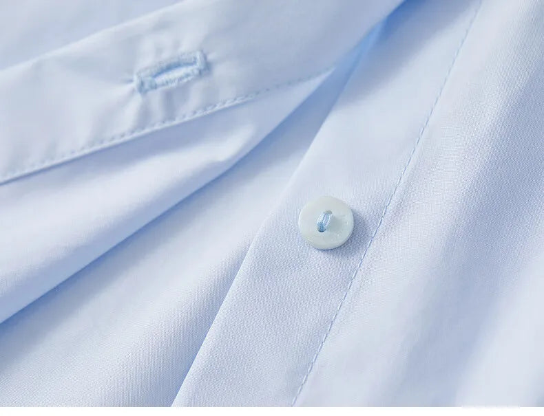 Simple Loose-Fitting Drop-Shoulder Long-Sleeved Shirt