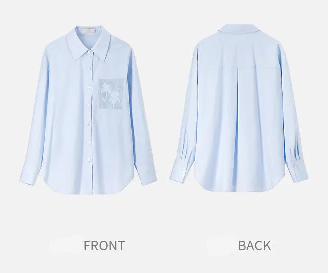 Simple Loose-Fitting Drop-Shoulder Long-Sleeved Shirt